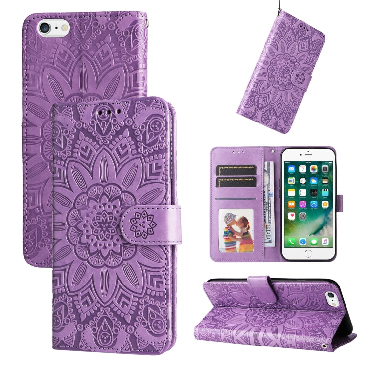 Embossed Sunflower Leather Phone Case, For iPhone 11 Pro Max, For iPhone X / XS, For iPhone XR, For iPhone XS Max, For iPhone SE 2022 / SE 2020 / 7 / 8, For iPhone 7 Plus / 8 Plus