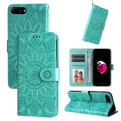 Embossed Sunflower Leather Phone Case, For iPhone 11 Pro Max, For iPhone X / XS, For iPhone XR, For iPhone XS Max, For iPhone SE 2022 / SE 2020 / 7 / 8, For iPhone 7 Plus / 8 Plus