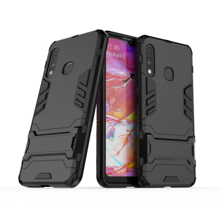 Shockproof PC + TPU with Holder, For OPPO A8, For Huawei Y7p / P40 Lite E, For Huawei Enjoy 10E, For Galaxy A70e