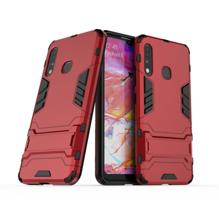 Shockproof PC + TPU with Holder, For OPPO A8, For Huawei Y7p / P40 Lite E, For Huawei Enjoy 10E, For Galaxy A70e