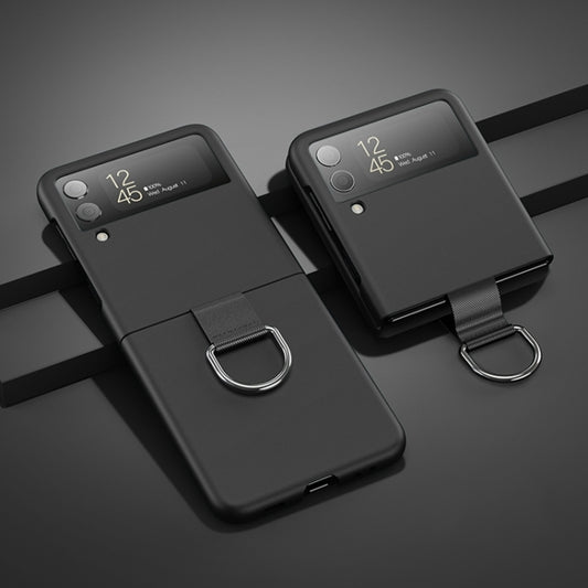 Oil-sprayed Feel Ring PC Phone Case, For Samsung Galaxy Z Flip4