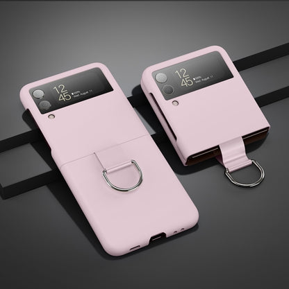 Oil-sprayed Feel Ring PC Phone Case, For Samsung Galaxy Z Flip4