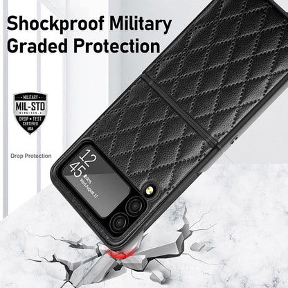 Diamond Lattice Hinge Phone Case, For Samsung Galaxy Z Flip4