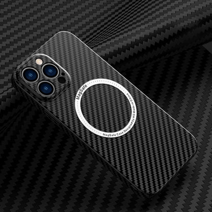 Carbon Fiber Texture MagSafe Magnetic Phone Case, For iPhone 14, For iPhone 14 Plus, For iPhone 14 Pro, For iPhone 14 Pro Max