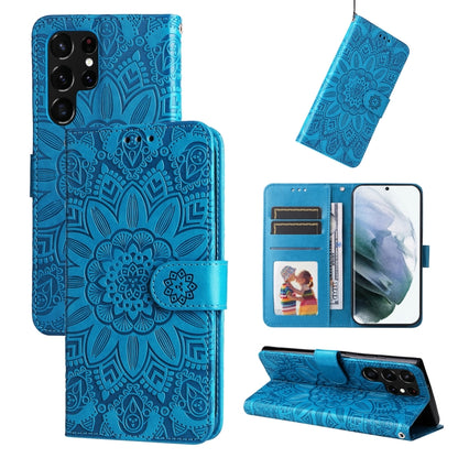 Embossed Sunflower Leather Phone Case, For Samsung Galaxy S22 5G, For Samsung Galaxy S22+ 5G, For Samsung Galaxy S22 Ultra 5G, For Samsung Galaxy S21 5G, For Samsung Galaxy S21+ 5G, For Samsung Galaxy S21 Ultra 5G, For Samsung Galaxy S21 FE 5G         ...