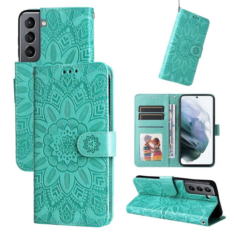 Embossed Sunflower Leather Phone Case, For Samsung Galaxy S22 5G, For Samsung Galaxy S22+ 5G, For Samsung Galaxy S22 Ultra 5G, For Samsung Galaxy S21 5G, For Samsung Galaxy S21+ 5G, For Samsung Galaxy S21 Ultra 5G, For Samsung Galaxy S21 FE 5G         ...