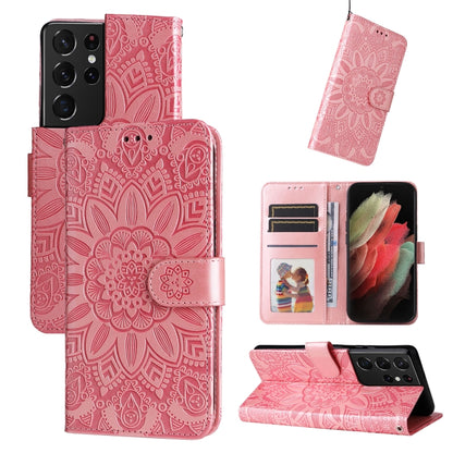 Embossed Sunflower Leather Phone Case, For Samsung Galaxy S22 5G, For Samsung Galaxy S22+ 5G, For Samsung Galaxy S22 Ultra 5G, For Samsung Galaxy S21 5G, For Samsung Galaxy S21+ 5G, For Samsung Galaxy S21 Ultra 5G, For Samsung Galaxy S21 FE 5G         ...