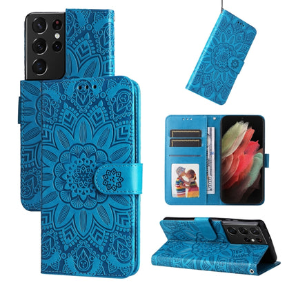Embossed Sunflower Leather Phone Case, For Samsung Galaxy S22 5G, For Samsung Galaxy S22+ 5G, For Samsung Galaxy S22 Ultra 5G, For Samsung Galaxy S21 5G, For Samsung Galaxy S21+ 5G, For Samsung Galaxy S21 Ultra 5G, For Samsung Galaxy S21 FE 5G         ...