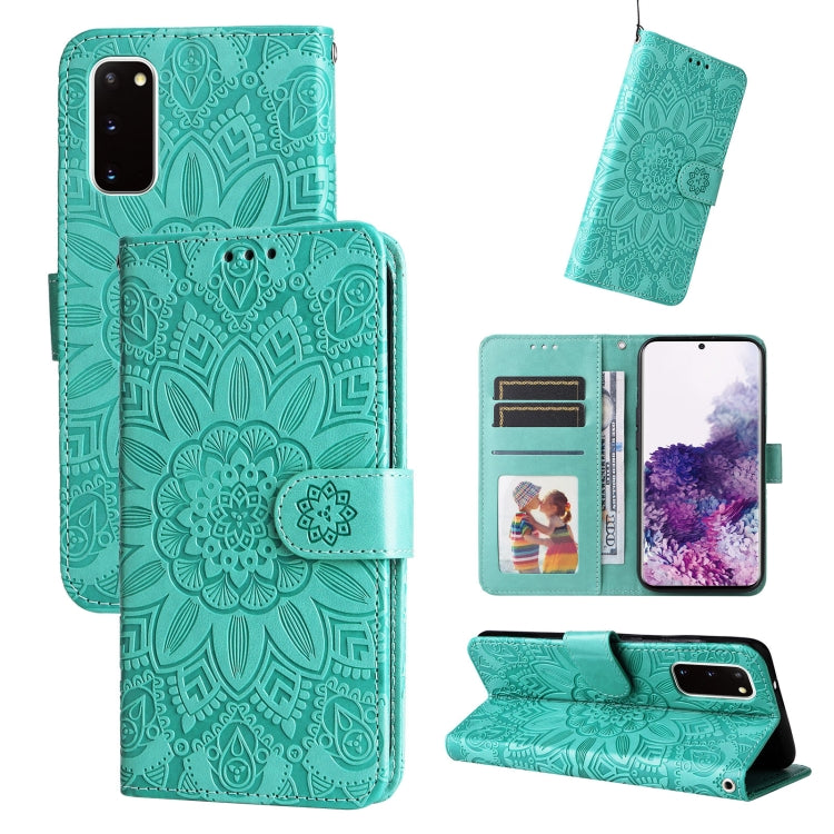 Embossed Sunflower Leather Phone Case, For Samsung Galaxy S22 5G, For Samsung Galaxy S22+ 5G, For Samsung Galaxy S22 Ultra 5G, For Samsung Galaxy S21 5G, For Samsung Galaxy S21+ 5G, For Samsung Galaxy S21 Ultra 5G, For Samsung Galaxy S21 FE 5G         ...