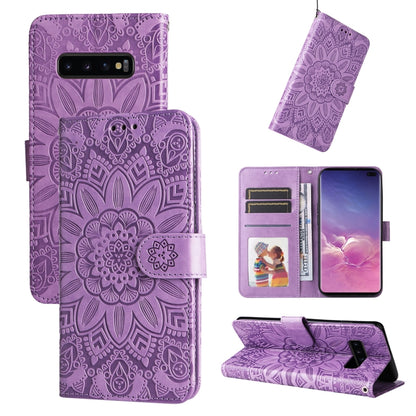 Embossed Sunflower Leather Phone Case, For Samsung Galaxy S20 Ultra, For Samsung Galaxy S20 FE / S20 FE 5G, For Samsung Galaxy S10, For Samsung Galaxy S10+, For Samsung Galaxy S10e, For Samsung Galaxy A03 EU 166mm, For Samsung Galaxy A03 Global 164mm  ...