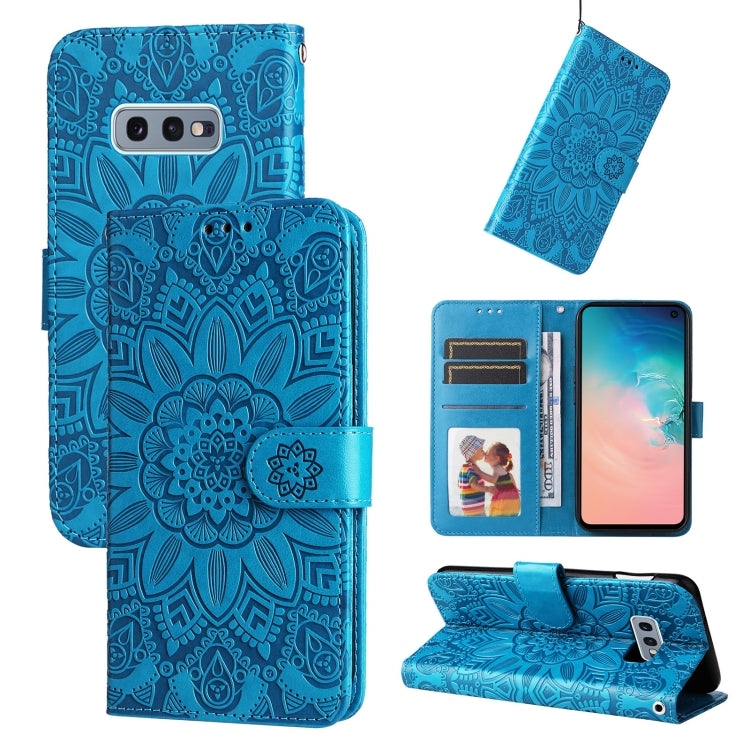 Embossed Sunflower Leather Phone Case, For Samsung Galaxy S20 Ultra, For Samsung Galaxy S20 FE / S20 FE 5G, For Samsung Galaxy S10, For Samsung Galaxy S10+, For Samsung Galaxy S10e, For Samsung Galaxy A03 EU 166mm, For Samsung Galaxy A03 Global 164mm  ...