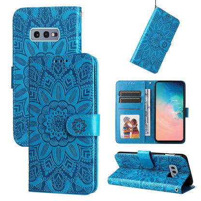 Embossed Sunflower Leather Phone Case, For Samsung Galaxy S20 Ultra, For Samsung Galaxy S20 FE / S20 FE 5G, For Samsung Galaxy S10, For Samsung Galaxy S10+, For Samsung Galaxy S10e, For Samsung Galaxy A03 EU 166mm, For Samsung Galaxy A03 Global 164mm  ...