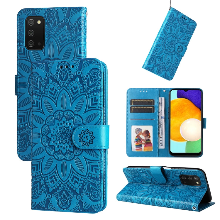 Embossed Sunflower Leather Phone Case, For Samsung Galaxy S20 Ultra, For Samsung Galaxy S20 FE / S20 FE 5G, For Samsung Galaxy S10, For Samsung Galaxy S10+, For Samsung Galaxy S10e, For Samsung Galaxy A03 EU 166mm, For Samsung Galaxy A03 Global 164mm  ...