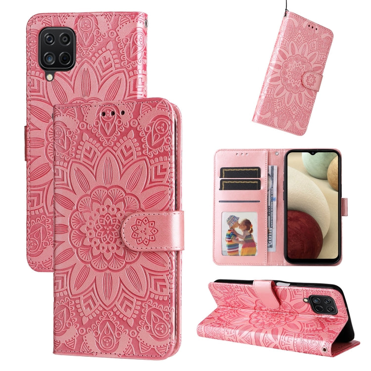 Embossed Sunflower Leather Phone Case, For Samsung Galaxy S20 Ultra, For Samsung Galaxy S20 FE / S20 FE 5G, For Samsung Galaxy S10, For Samsung Galaxy S10+, For Samsung Galaxy S10e, For Samsung Galaxy A03 EU 166mm, For Samsung Galaxy A03 Global 164mm  ...