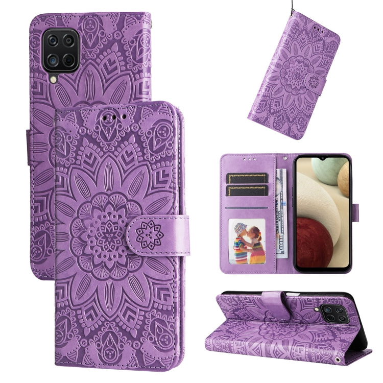 Embossed Sunflower Leather Phone Case, For Samsung Galaxy S20 Ultra, For Samsung Galaxy S20 FE / S20 FE 5G, For Samsung Galaxy S10, For Samsung Galaxy S10+, For Samsung Galaxy S10e, For Samsung Galaxy A03 EU 166mm, For Samsung Galaxy A03 Global 164mm  ...