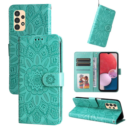 Embossed Sunflower Leather Phone Case, For Samsung Galaxy A13 4G, For Samsung Galaxy A13 5G, For Samsung Galaxy A22 4G / M22 / M32 4G Global, For Samsung Galaxy A22 5G, For Samsung Galaxy A23 4G/5G / M23 5G / F23 5G, For Samsung Galaxy A32 4G          ...