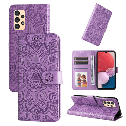 Embossed Sunflower Leather Phone Case, For Samsung Galaxy A13 4G, For Samsung Galaxy A13 5G, For Samsung Galaxy A22 4G / M22 / M32 4G Global, For Samsung Galaxy A22 5G, For Samsung Galaxy A23 4G/5G / M23 5G / F23 5G, For Samsung Galaxy A32 4G          ...