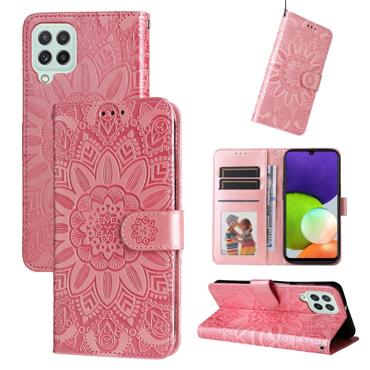 Embossed Sunflower Leather Phone Case, For Samsung Galaxy A13 4G, For Samsung Galaxy A13 5G, For Samsung Galaxy A22 4G / M22 / M32 4G Global, For Samsung Galaxy A22 5G, For Samsung Galaxy A23 4G/5G / M23 5G / F23 5G, For Samsung Galaxy A32 4G          ...