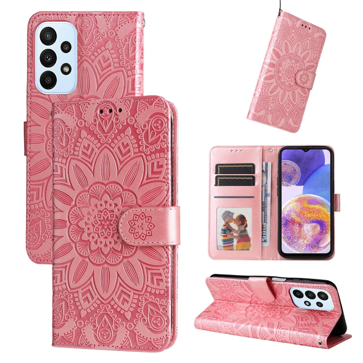 Embossed Sunflower Leather Phone Case, For Samsung Galaxy A13 4G, For Samsung Galaxy A13 5G, For Samsung Galaxy A22 4G / M22 / M32 4G Global, For Samsung Galaxy A22 5G, For Samsung Galaxy A23 4G/5G / M23 5G / F23 5G, For Samsung Galaxy A32 4G          ...