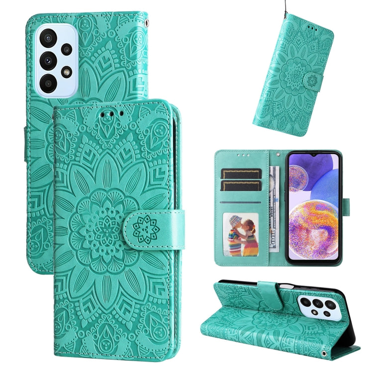 Embossed Sunflower Leather Phone Case, For Samsung Galaxy A13 4G, For Samsung Galaxy A13 5G, For Samsung Galaxy A22 4G / M22 / M32 4G Global, For Samsung Galaxy A22 5G, For Samsung Galaxy A23 4G/5G / M23 5G / F23 5G, For Samsung Galaxy A32 4G          ...