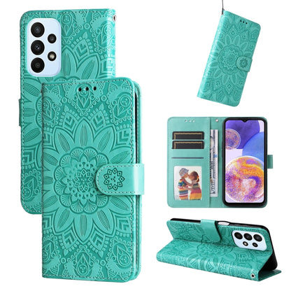 Embossed Sunflower Leather Phone Case, For Samsung Galaxy A13 4G, For Samsung Galaxy A13 5G, For Samsung Galaxy A22 4G / M22 / M32 4G Global, For Samsung Galaxy A22 5G, For Samsung Galaxy A23 4G/5G / M23 5G / F23 5G, For Samsung Galaxy A32 4G          ...