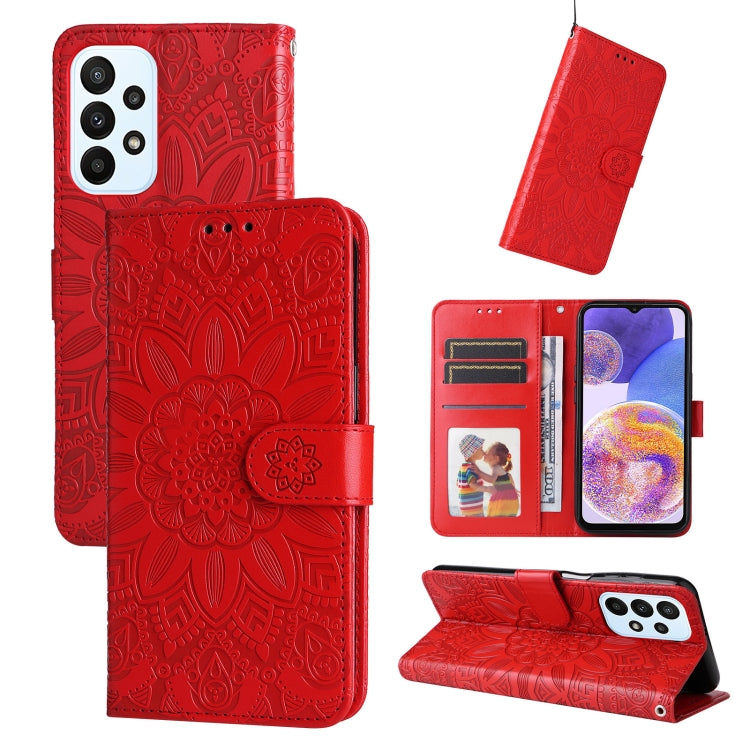 Embossed Sunflower Leather Phone Case, For Samsung Galaxy A13 4G, For Samsung Galaxy A13 5G, For Samsung Galaxy A22 4G / M22 / M32 4G Global, For Samsung Galaxy A22 5G, For Samsung Galaxy A23 4G/5G / M23 5G / F23 5G, For Samsung Galaxy A32 4G          ...