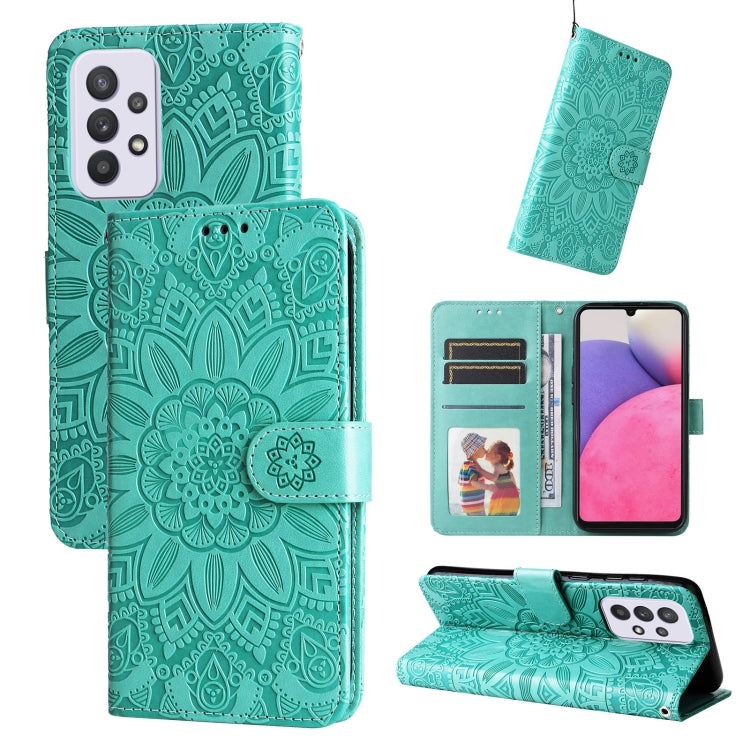 Embossed Sunflower Leather Phone Case, For Samsung Galaxy A13 4G, For Samsung Galaxy A13 5G, For Samsung Galaxy A22 4G / M22 / M32 4G Global, For Samsung Galaxy A22 5G, For Samsung Galaxy A23 4G/5G / M23 5G / F23 5G, For Samsung Galaxy A32 4G          ...