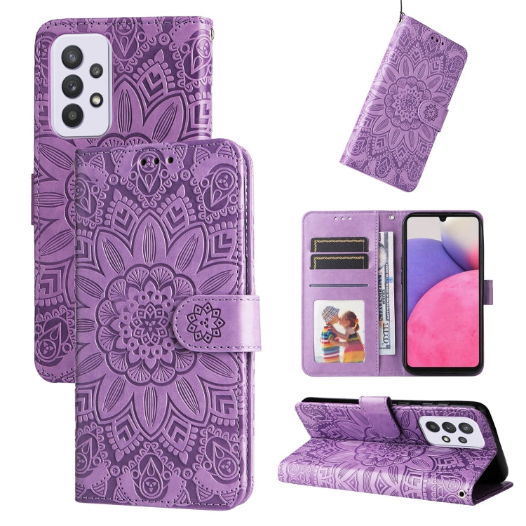 Embossed Sunflower Leather Phone Case, For Samsung Galaxy A13 4G, For Samsung Galaxy A13 5G, For Samsung Galaxy A22 4G / M22 / M32 4G Global, For Samsung Galaxy A22 5G, For Samsung Galaxy A23 4G/5G / M23 5G / F23 5G, For Samsung Galaxy A32 4G          ...
