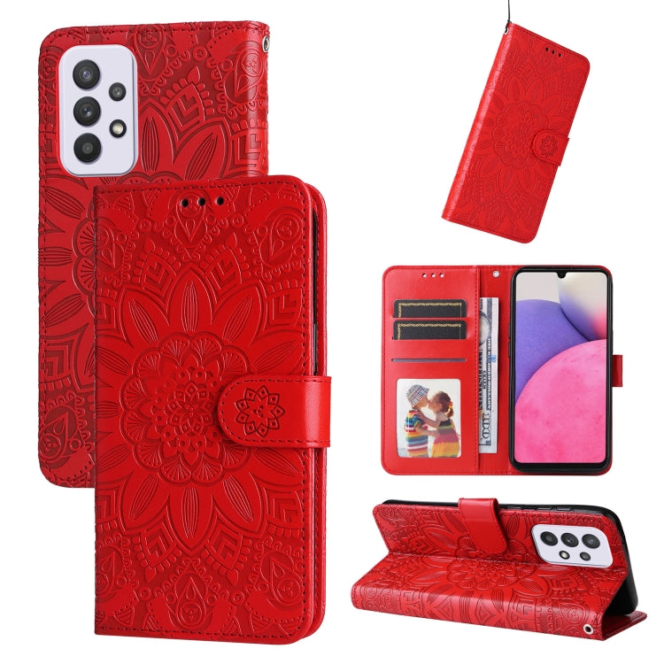 Embossed Sunflower Leather Phone Case, For Samsung Galaxy A13 4G, For Samsung Galaxy A13 5G, For Samsung Galaxy A22 4G / M22 / M32 4G Global, For Samsung Galaxy A22 5G, For Samsung Galaxy A23 4G/5G / M23 5G / F23 5G, For Samsung Galaxy A32 4G          ...