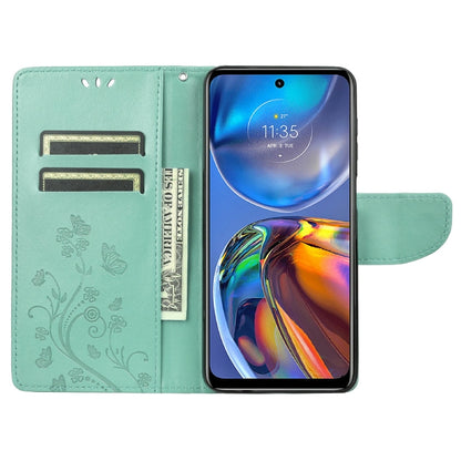 Butterfly Flower Pattern Horizontal Flip Leather Phone Case with Card Slot & Holder, For Motorola Moto E32, For Samsung Galaxy A03, For Samsung Galaxy Xcover6 Pro