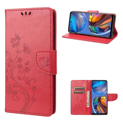 Butterfly Flower Pattern Horizontal Flip Leather Phone Case with Card Slot & Holder, For Motorola Moto E32, For Samsung Galaxy A03, For Samsung Galaxy Xcover6 Pro