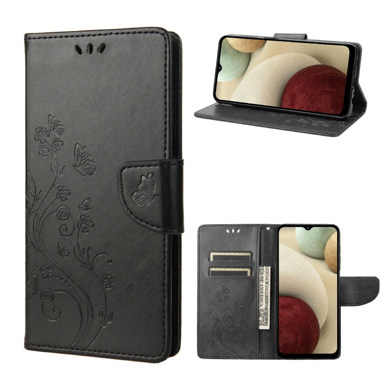 Butterfly Flower Pattern Horizontal Flip Leather Phone Case with Card Slot & Holder, For Motorola Moto E32, For Samsung Galaxy A03, For Samsung Galaxy Xcover6 Pro