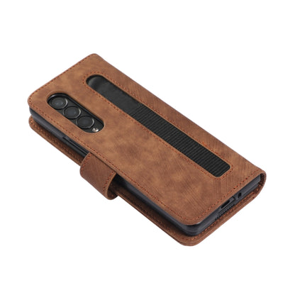 Horizontal Flip Leather Phone Case with Pen Slot, For Samsung Galaxy Z Fold4, For Samsung Galaxy Z Fold3 5G