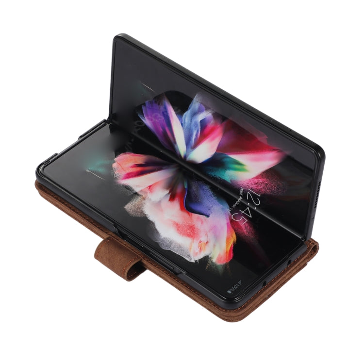 Horizontal Flip Leather Phone Case with Pen Slot, For Samsung Galaxy Z Fold4, For Samsung Galaxy Z Fold3 5G