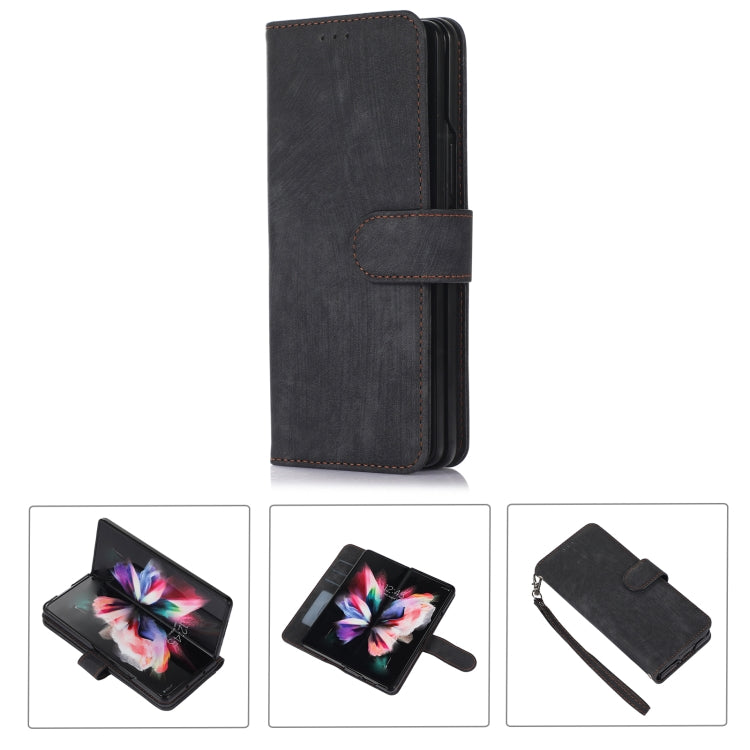 Horizontal Flip Leather Phone Case with Pen Slot, For Samsung Galaxy Z Fold4, For Samsung Galaxy Z Fold3 5G