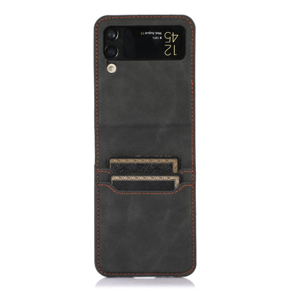 Card Slot Leather Phone Case, For Samsung Galaxy Z Flip4, For Samsung Galaxy Z Flip3 5G, For Samsung Galaxy Z Fold3 5G