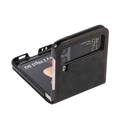 Card Slot Leather Phone Case, For Samsung Galaxy Z Flip4, For Samsung Galaxy Z Flip3 5G, For Samsung Galaxy Z Fold3 5G