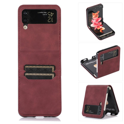 Card Slot Leather Phone Case, For Samsung Galaxy Z Flip4, For Samsung Galaxy Z Flip3 5G, For Samsung Galaxy Z Fold3 5G