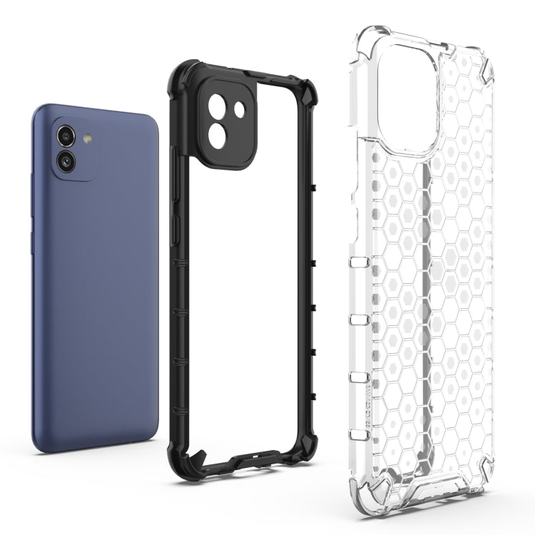 Honeycomb PC + TPU Phone Case, For Samsung Galaxy A03 EU Version