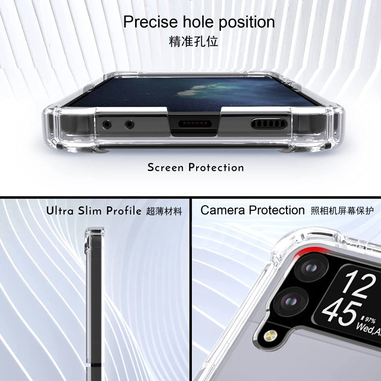 PC + TPU Transparent Protective Phone Case, For Samsung Galaxy Z Flip4, For Samsung Galaxy Z Fold4