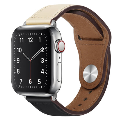 PU Leather Silver Buckle Watch Band For Apple Watch Series, 7 45mm / 6&SE&5&4 44mm / 3&2&1 42mm, 7 41mm / 6&SE&5&4 40mm / 3&2&1 38mm
