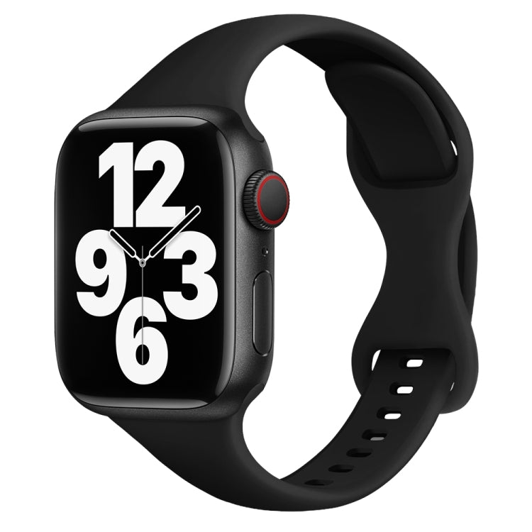 Small Waist Butterfly Buckle Watch Band For Apple Watch Series, 7 45mm / 6&SE&5&4 44mm / 3&2&1 42mm, 7 41mm / 6&SE&5&4 40mm / 3&2&1 38mm