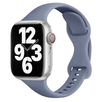 Small Waist Butterfly Buckle Watch Band For Apple Watch Series, 7 45mm / 6&SE&5&4 44mm / 3&2&1 42mm, 7 41mm / 6&SE&5&4 40mm / 3&2&1 38mm