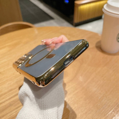 Electroplated Frame MagSafe Magnetic Phone Case, For Samsung Galaxy S22 5G, For Samsung Galaxy S22+ 5G, For Samsung Galaxy S22 Ultra 5G, For Samsung Galaxy S21 Ultra 5G, For Samsung Galaxy S21+ 5G, For Samsung Galaxy S21 5G