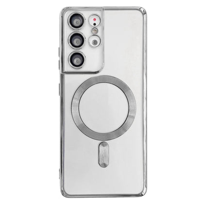 Electroplated Frame MagSafe Magnetic Phone Case, For Samsung Galaxy S22 5G, For Samsung Galaxy S22+ 5G, For Samsung Galaxy S22 Ultra 5G, For Samsung Galaxy S21 Ultra 5G, For Samsung Galaxy S21+ 5G, For Samsung Galaxy S21 5G