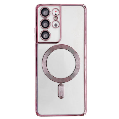 Electroplated Frame MagSafe Magnetic Phone Case, For Samsung Galaxy S22 5G, For Samsung Galaxy S22+ 5G, For Samsung Galaxy S22 Ultra 5G, For Samsung Galaxy S21 Ultra 5G, For Samsung Galaxy S21+ 5G, For Samsung Galaxy S21 5G