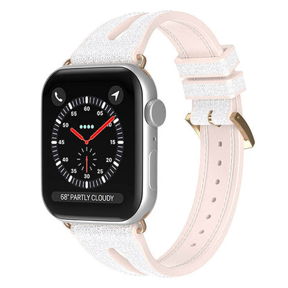 Slim Glitter Watch Band For Apple Watch Series, 7 45mm / 6&SE&5&4 44mm / 3&2&1 42mm, 7 41mm / 6&SE&5&4 40mm / 3&2&1 38mm