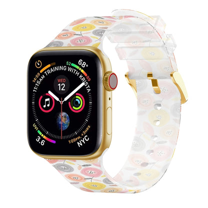 Square Buckle Transparent Watch Band For Apple Watch Series, 7 45mm / 6&SE&5&4 44mm / 3&2&1 42mm, 7 41mm / 6&SE&5&4 40mm / 3&2&1 38mm