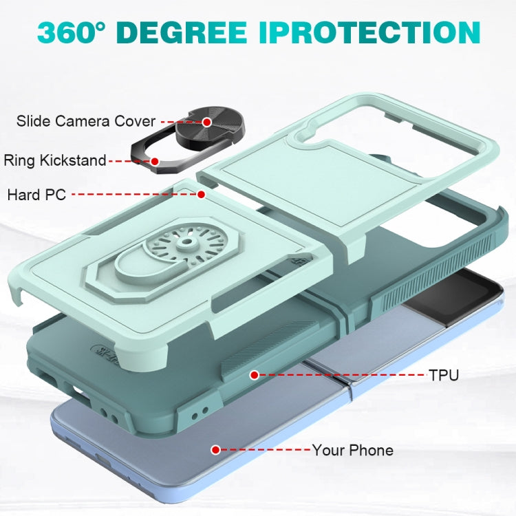 PC + TPU Phone Case with Ring Holder, For Samsung Galaxy Z Flip4