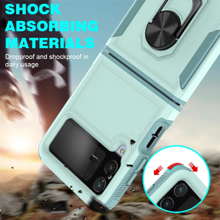 PC + TPU Phone Case with Ring Holder, For Samsung Galaxy Z Flip4